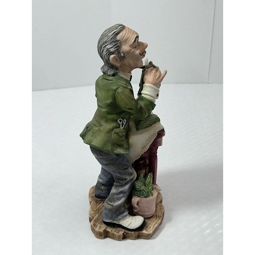Rare Vintage Lefton The Florist Man Figurine Holding Flowers‎ 1950's Made Japan